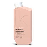 KEVIN.MURPHY PLUMPING.WASH bottle demonstrating the densifying formula for fuller-looking hair