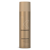 KEVIN.MURPHY Session Strong Hold Spray bottle close-up showing weightless, long-lasting hold.