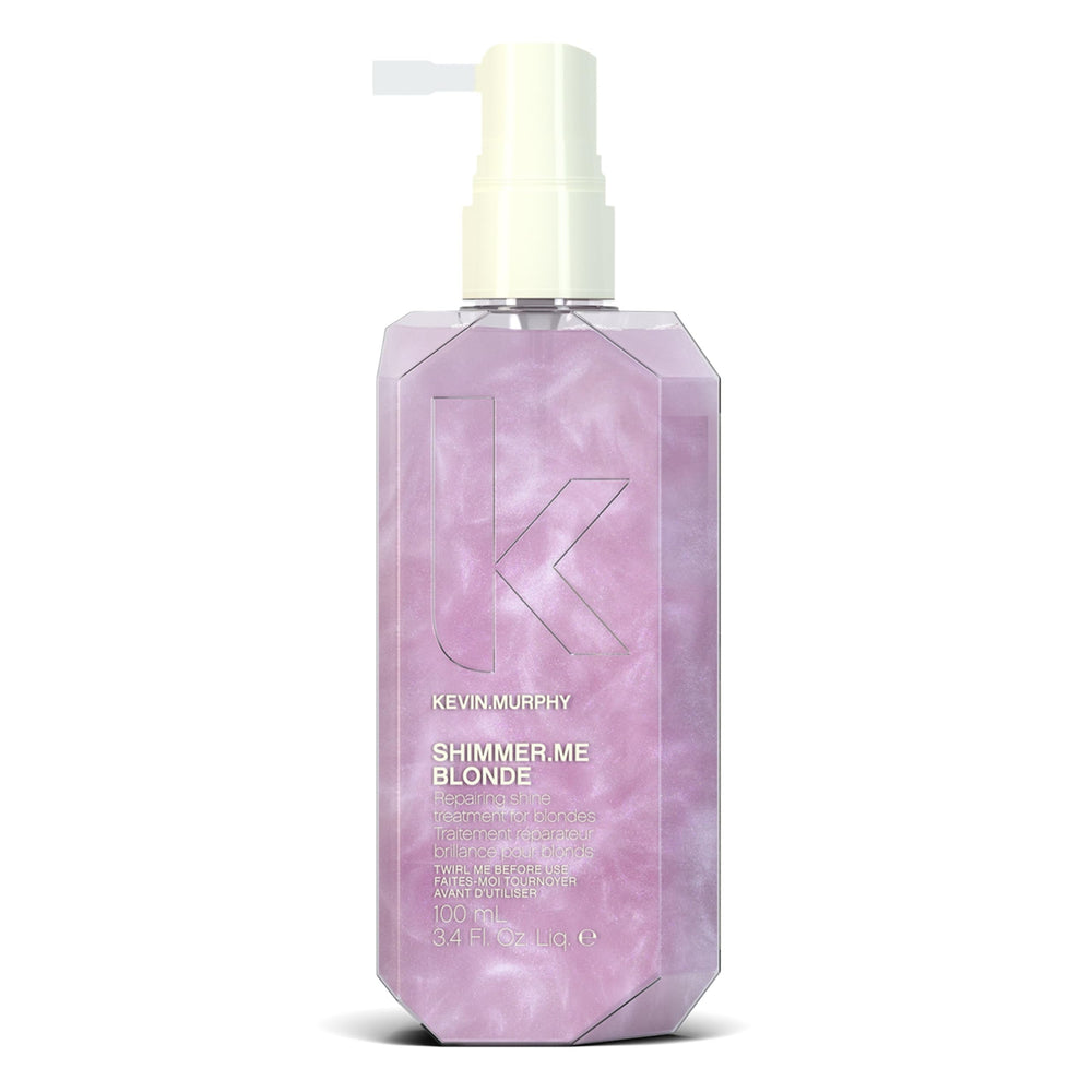 KEVIN.MURPHY Shimmer.Me Blonde bottle close-up showing radiant shine.