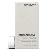 KEVIN.MURPHY SMOOTH.AGAIN.WASH bottle pour delivering frizz control and hydration.
