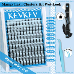 KevKev Fairy Lash Clusters Kit long lasting transparent stem with quick dry glue