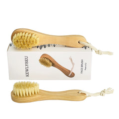 KEWLYSEU natural boar bristles brush for thorough cleansing and exfoliation