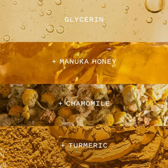 Keys Soulcare Golden Cleanser foaming lather delivering a gentle cleanse for refreshed skin