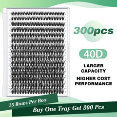 KEYYOU 40D-0.07D curl clusters for lightweight, comfortable wear.