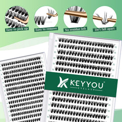 KEYYOU 40D-0.07D curl lashes for smooth, long-lasting lift