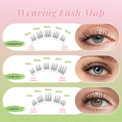 KEYYOU Aurora lash clusters kit bond-seal illustrating lasting wear with gentle care