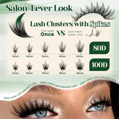KEYYOU buildable-length 12-20mm clusters for customizable lash mapping