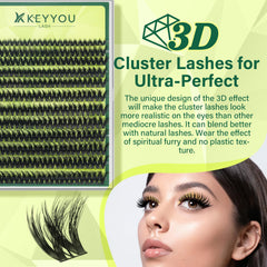 KEYYOU D Curl for an open, uplifting lash lift effect.