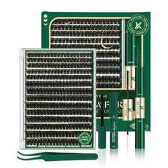 KEYYOU DIY lash extension kit with 280 soft clusters enables salon-like results at home