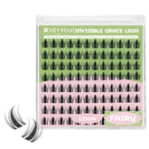 KEYYOU Fairy Lash Clusters 12mm for a natural, seamless day-to-night look.