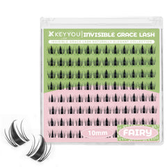 KEYYOU Fairy Lash Clusters 96pcs with D curl blend with natural lashes