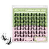 KEYYOU Fairy Lash Clusters with D-curled 14mm for a natural look