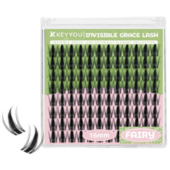 KEYYOU Fairy Lash Clusters 96Pcs packaging for easy at home DIY.