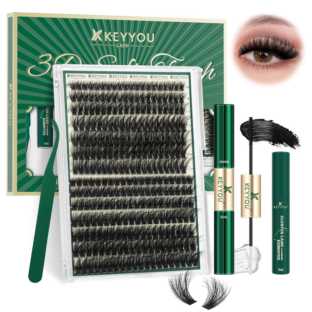 KEYYOU LASH 3D cluster lashes kit for versatile looks