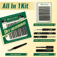 KEYYOU LASH APPLICATOR enables precise placement for professional-looking clusters.