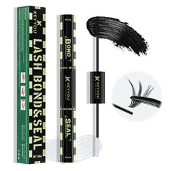 KEYYOU Lash Bond and Seal bottle front showing dual-ended design for quick lash setup.