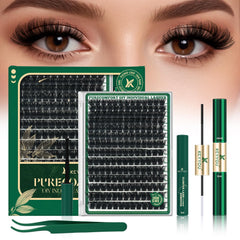 KEYYOU Lash Clusters 182pcs for easy at-home eyelash extensions.