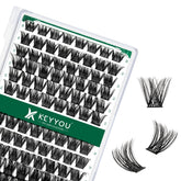 KEYYOU lash clusters 96-piece tray, lightweight and comfortable for all-day wear.