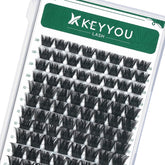 KEYYOU lash clusters 96pcs tray for quick DIY full lashes
