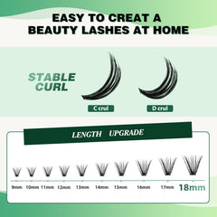 KEYYOU lash clusters DIY application at home for personalized styles