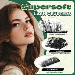 KEYYOU DIY lash clusters for at-home application with no glue residue.