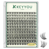 KEYYOU Lash Clusters full box view, ideal for DIY lash upgrades at home.