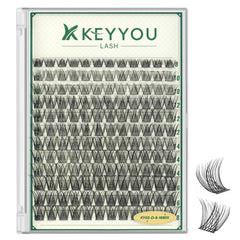 KEYYOU Lash Clusters full box view, ideal for DIY lash upgrades at home.