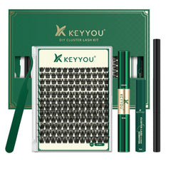 KEYYOU Lash Clusters Kit 144pcs for DIY lash extensions at home