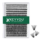 KEYYOU lash clusters tray with 300 pieces for quick at-home styling.