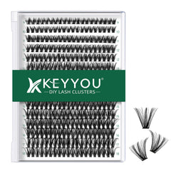 KEYYOU lash clusters tray with 300 pieces for quick at-home styling.