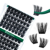 KEYYOU lash clusters tray with 96 pieces for DIY extensions