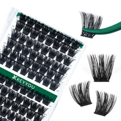 KEYYOU lash clusters tray with 96 pieces for DIY extensions