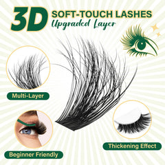 KEYYOU LASH D‑curl extensions kit for natural to dramatic styles