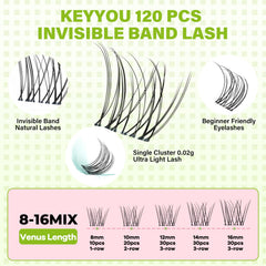 KEYYOU manga lash extension wispy Venus-C curl for natural eye enhancement.