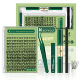 KEYYOU natural lash clusters kit – lightweight, all-day comfortable styling.