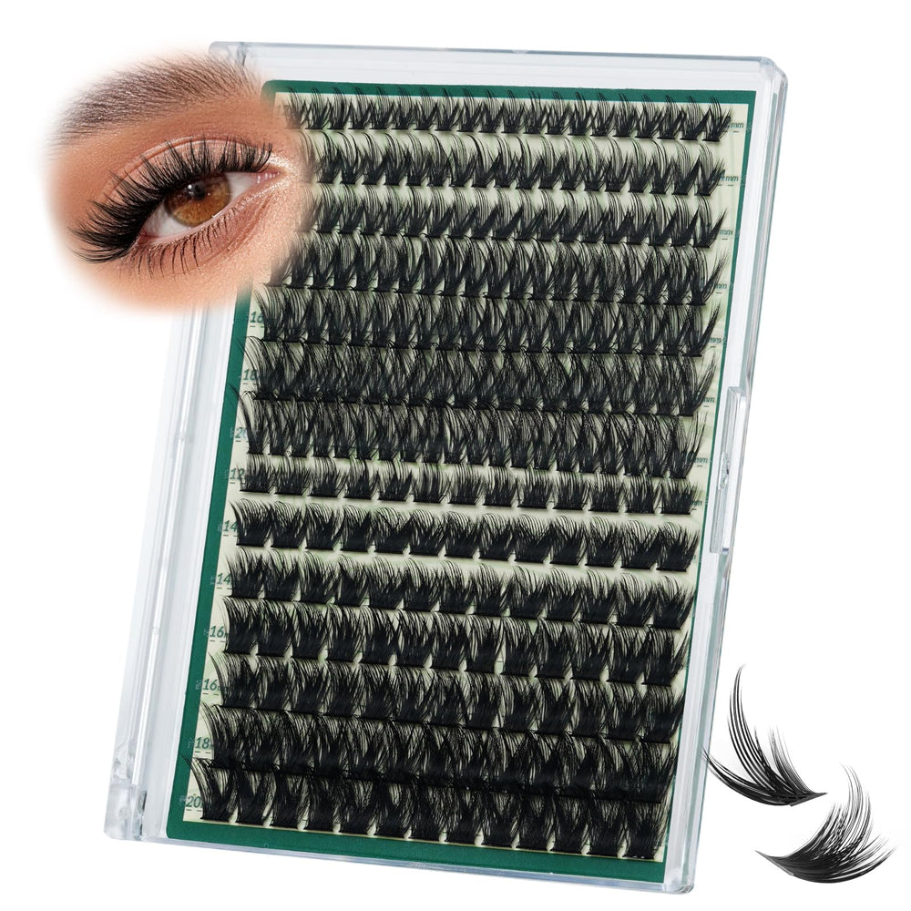 KEYYOU spiky manga lash clusters 12-20mm for dramatic eye definition