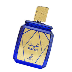 Khadlaj Gaith packaging box photographed to highlight modern elegance.