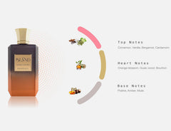 Khadlaj Island Vanilla Dunes on wooden surface, warm amber notes for daily wear.