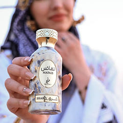 Khadlaj Nafais Sharq pear and freesia create fresh, uplifting vibes