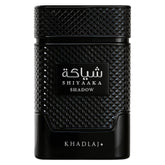 Khadlaj Shiyaaka Shadow bottle and pour highlights its long-lasting spicy-woody profile.