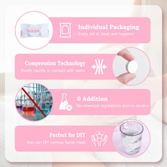 Khrgovd mascarilla de algodón comprimido con empaque higiénico para uso diario.