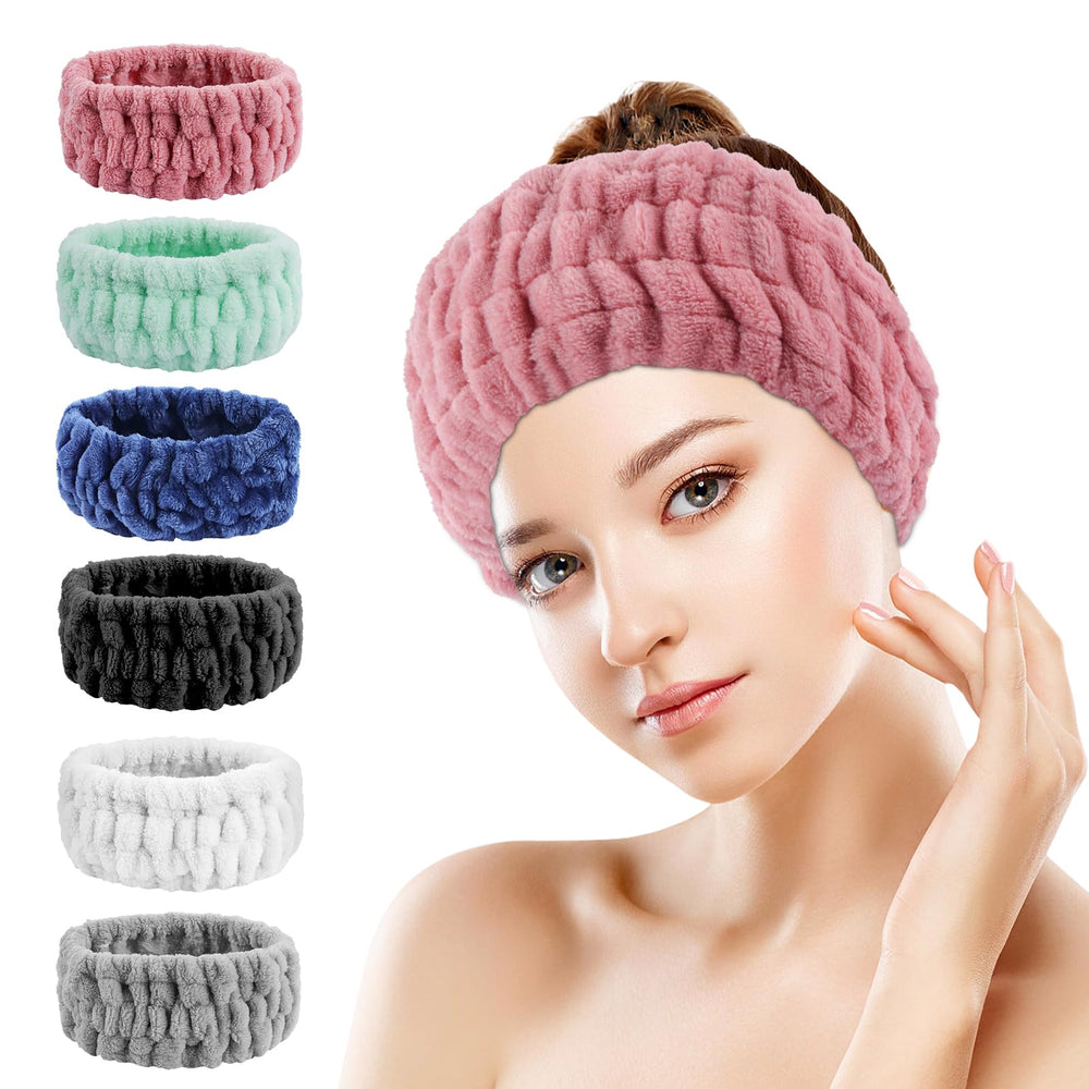 Khrgovd spa headband with soft plush texture for skincare use