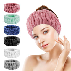 Khrgovd spa headband with soft plush texture for skincare use