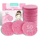 Kickleen compressed sponges pack shown in compact form for travel-friendly cleansing