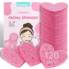 Kickleen heart-shaped sponge for gentle cleansing and light exfoliation.