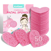 Kickleen heart-shaped facial sponge for gentle daily cleansing.