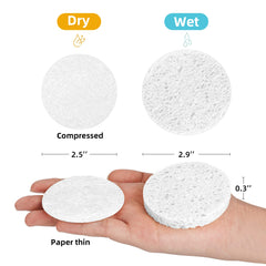 Kickleen wood pulp cellulose sponges material natural and gentle on skin