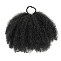 Kid's Summer Afro Puff Bun updo showcases quick protective styling and natural blend.