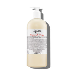 Kiehl's Creme de Corps Rich bottle pump delivering fast-absorbing hydration.
