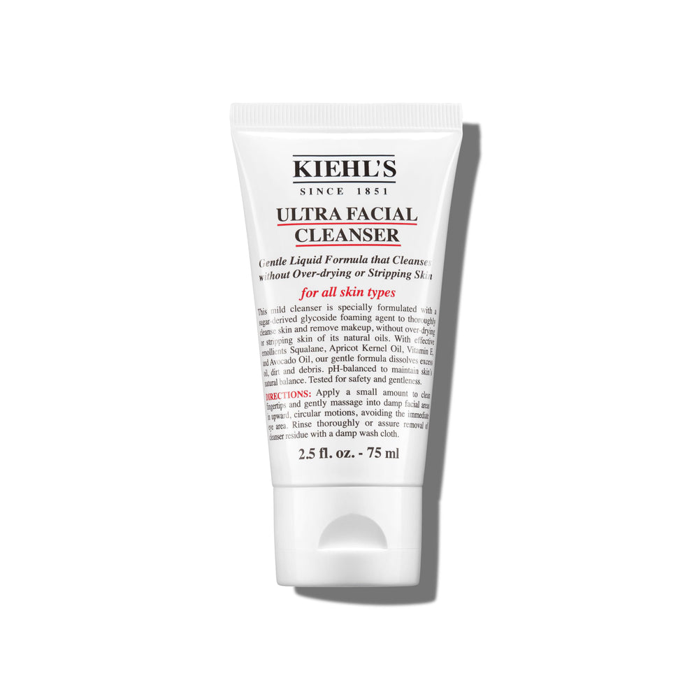 Kiehls limpiador facial espumoso ligero para piel limpia y equilibrada.